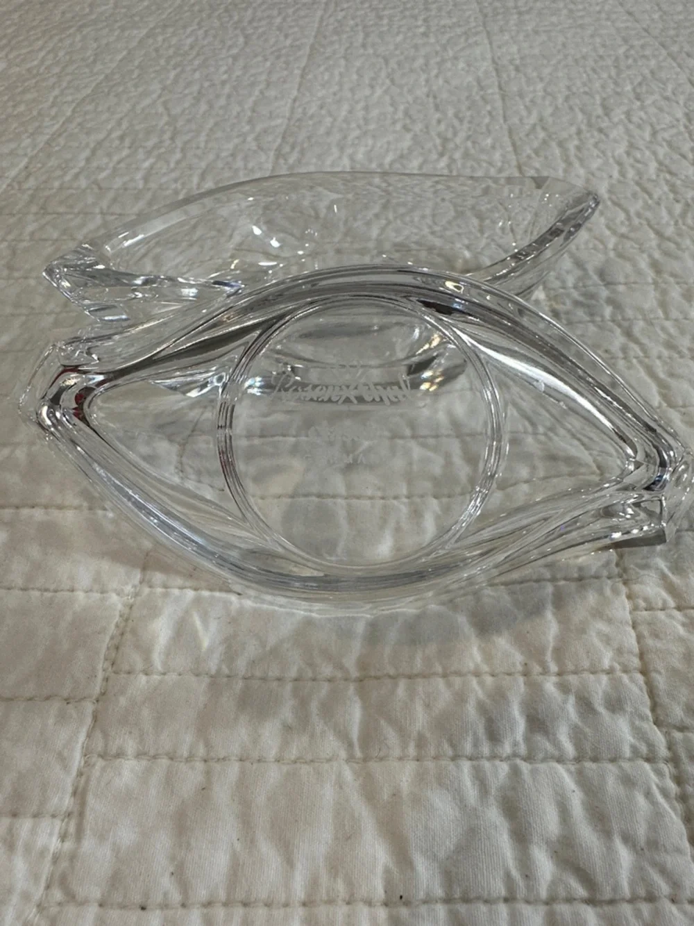 Rosenthal Horizon Lead Crystal Candle Holders Set of 2 Votive Catchall Trinket